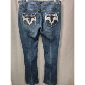 Liuces Jeans Womens Size 18 Slim Fit  Rhinestones Embellish Rise Western Cowgirl